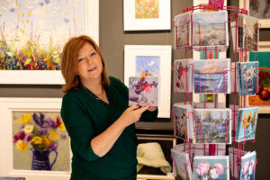 Copy of IMG_0967 Karen showing greeting cards