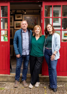Copy of IMG_0932 Karen, Mark and Claire outside Karen Wilson Art Gallery in Skerries Mills, Dublin Ireland