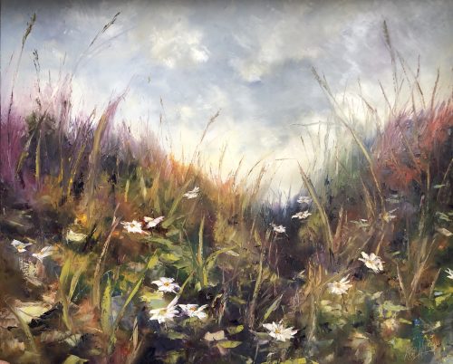 wild meadow original oil painting