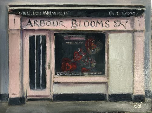 Arbour Blooms shopfront painting