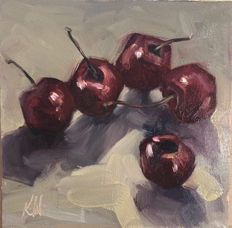 Cherries painting