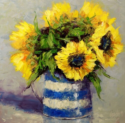 sunflowers in a jug