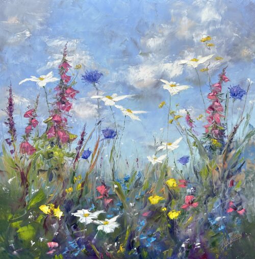 painting of a wildflower meadow