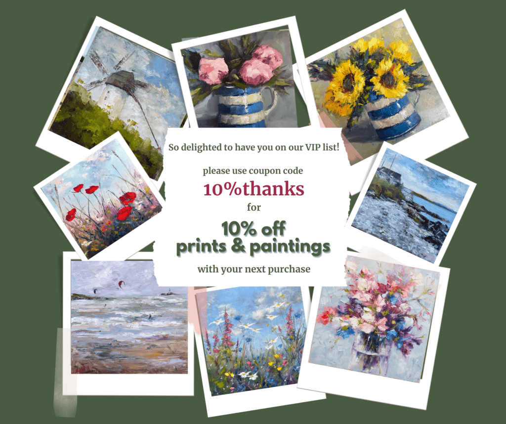 10% off prints and paintings when you join my mailing list