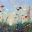 oil painting of a field of wildflowers painted by Karen Wilson
