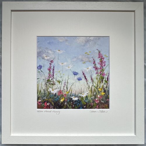 floral flurry print framed