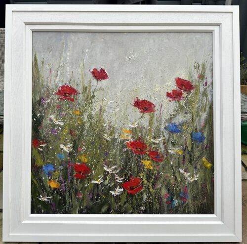 oil painting of a wildflower meadow by Irish Artist Karen Wilson