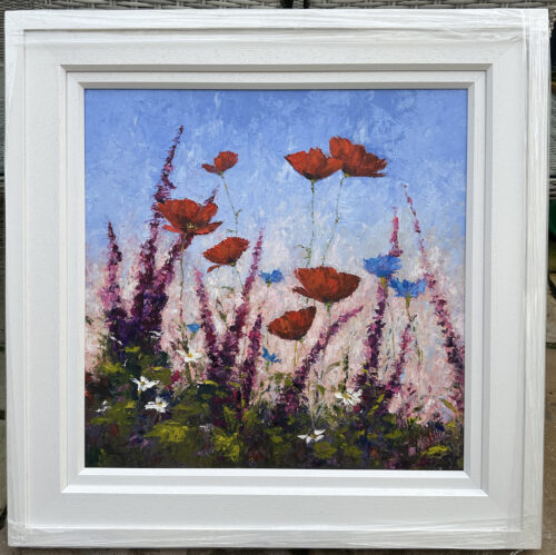 original painting by Irish artist Karen Wilson of poppies