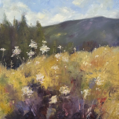 original painting by Irish artist Karen Wilson of wildflowers - MEADOW SWEET