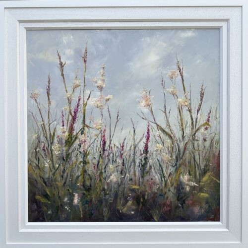 original painting by Irish artist Karen Wilson of wildflowers