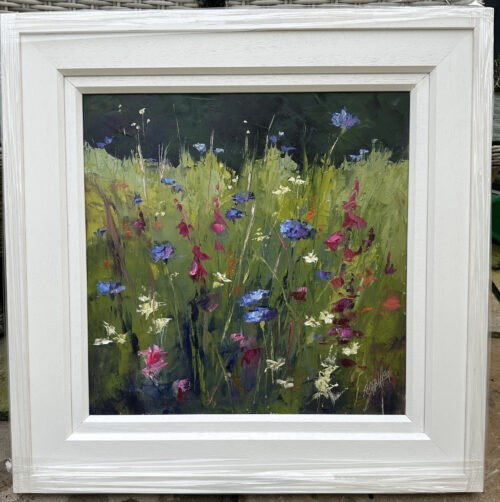 original painting by Irish artist Karen Wilson of wildflowers