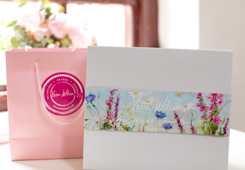 Floral Flurry Silk Scarf in gift Box