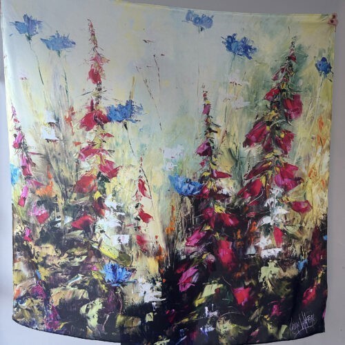 wildflowers bloom silk scarf photo