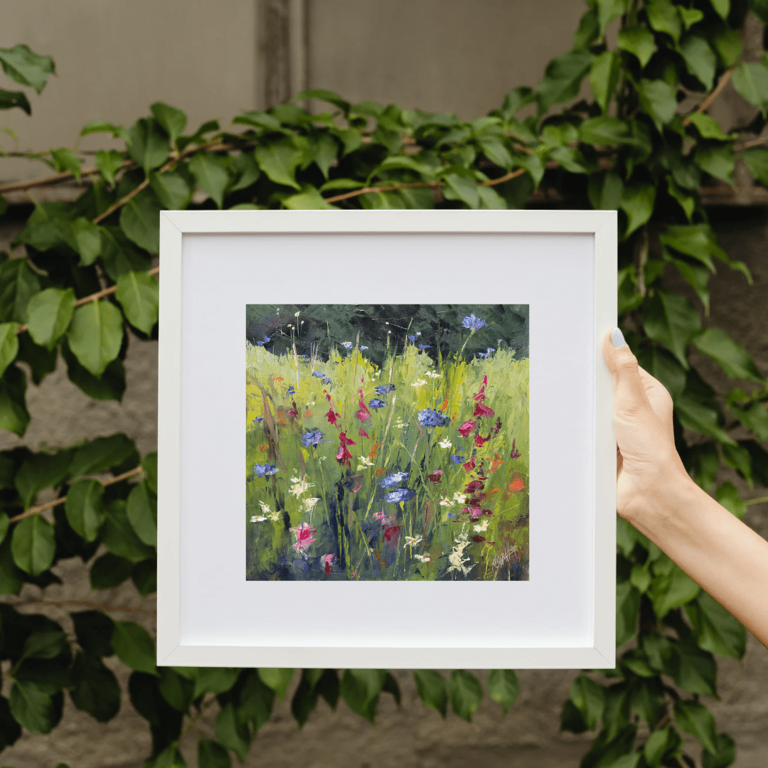 wild at heart print framed held in hand