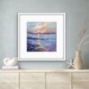 setting sun print in room setting