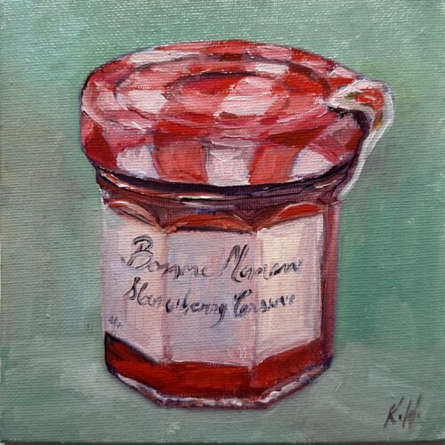 oil painting of a mini Bonne Maman