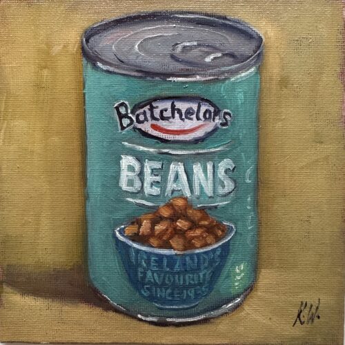 bachelors beans tin oil painting