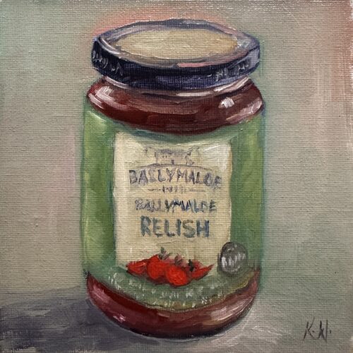 ballymaloe relish jar oil painting