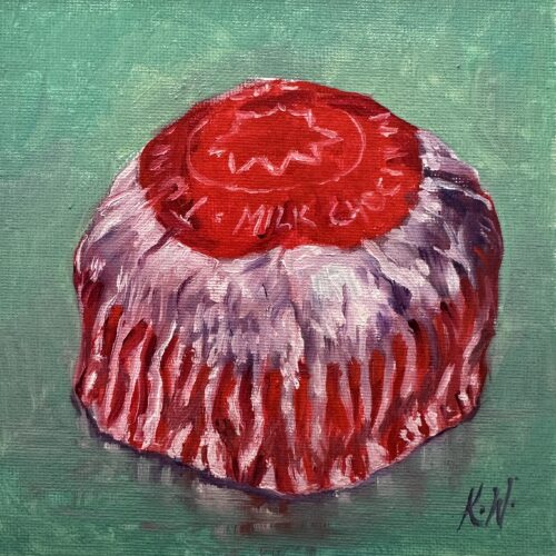 tunnock teacake oil painting