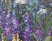 print of malahide castle garden long