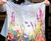 Floral Flurry 50-x-50-cm silk scarf