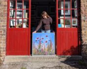 sunny days large canvas prints displayed outside karen wilson art gallery in skerries